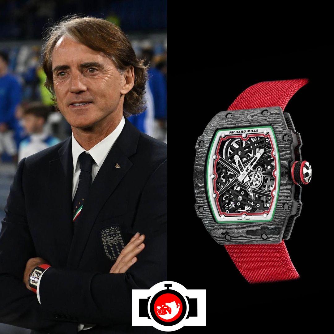 football manager Roberto Mancini spotted wearing a Richard Mille RM 67-02