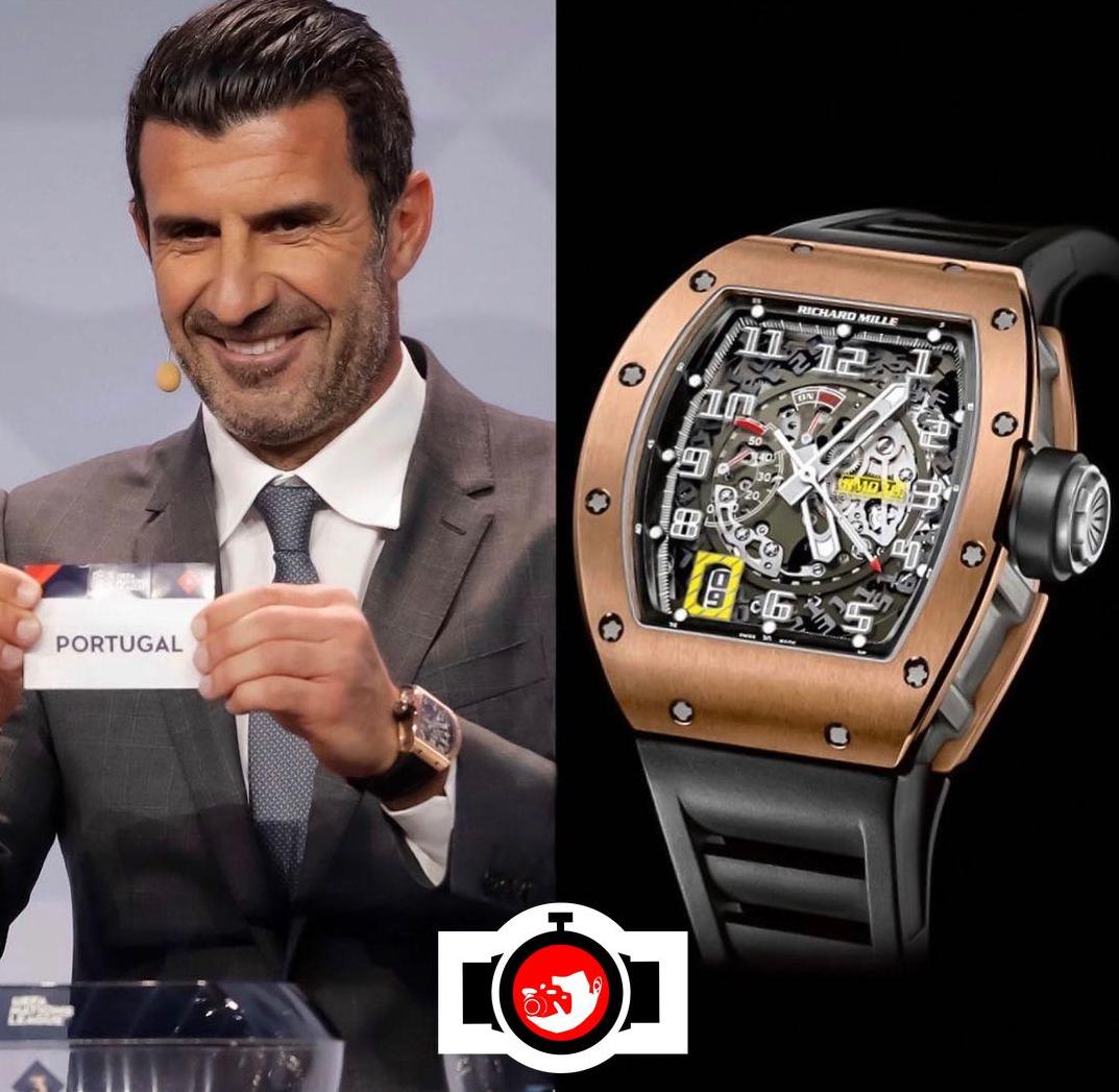 footballer Luis Figo spotted wearing a Richard Mille RM30