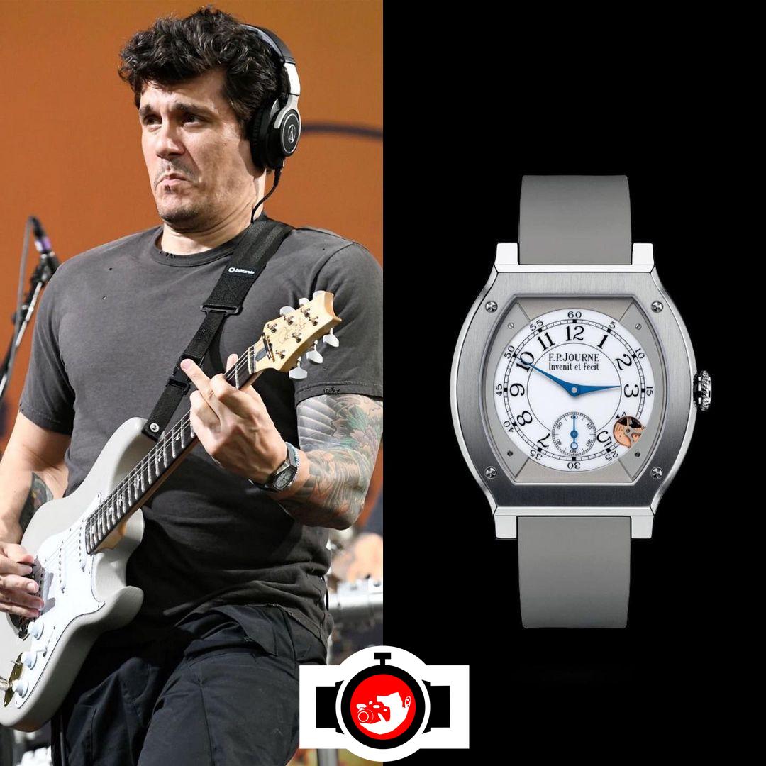 singer John Mayer spotted wearing a F.P. Journe 