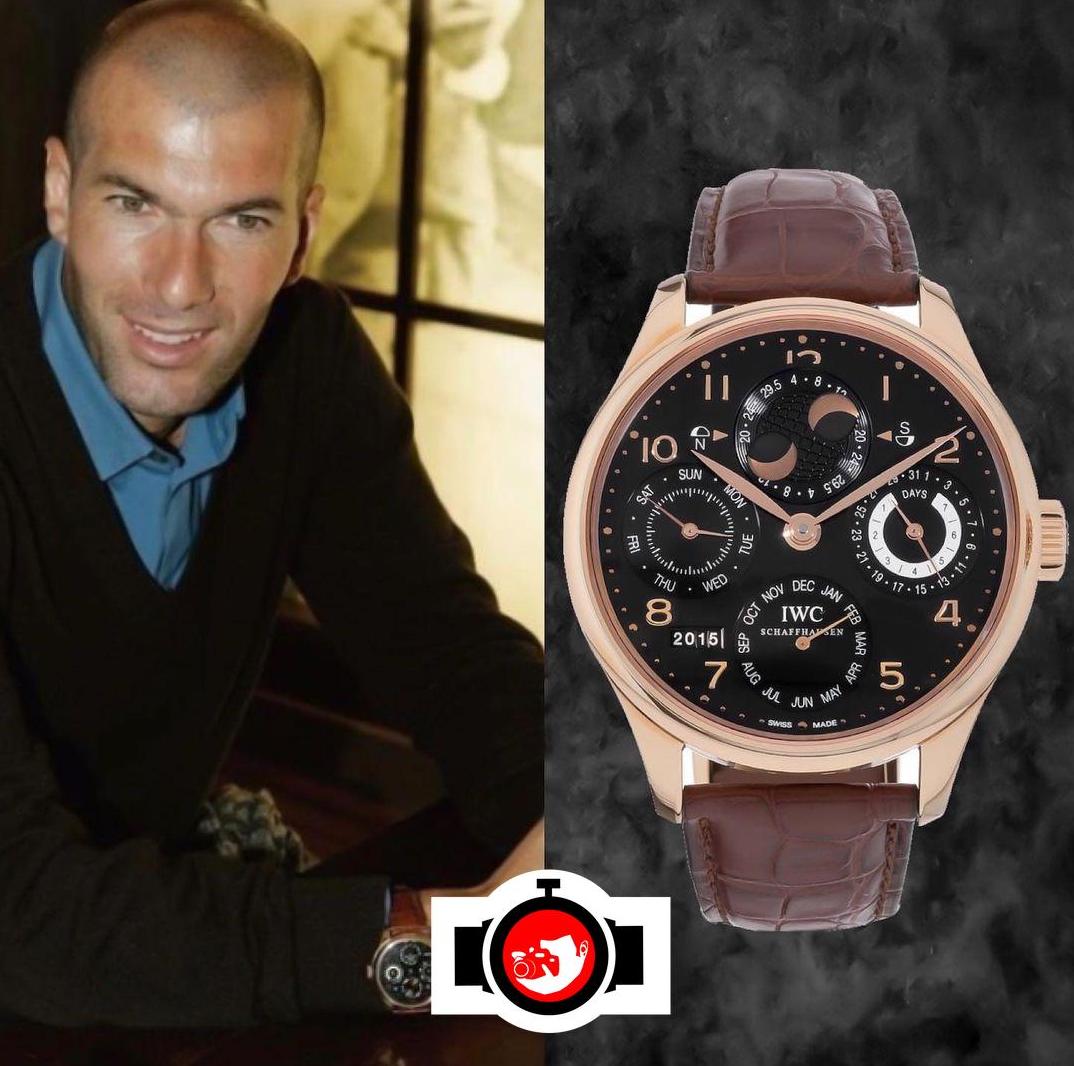football manager Zinedine Zidane spotted wearing a IWC IW503202