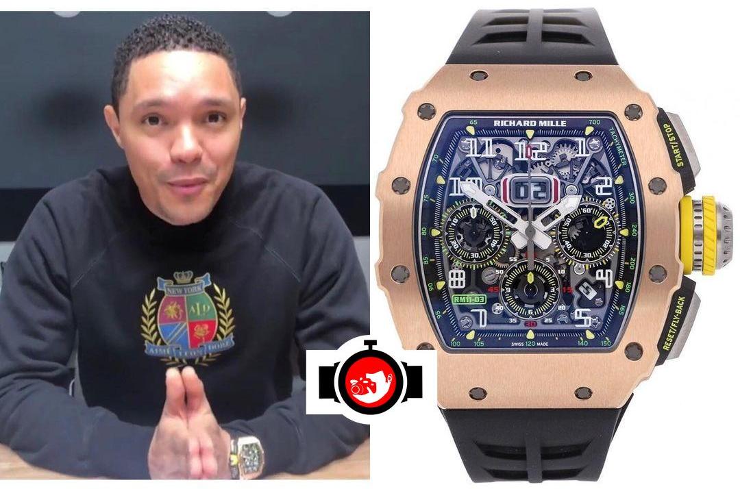 television presenter Trevor Noah spotted wearing a Richard Mille RM11-03