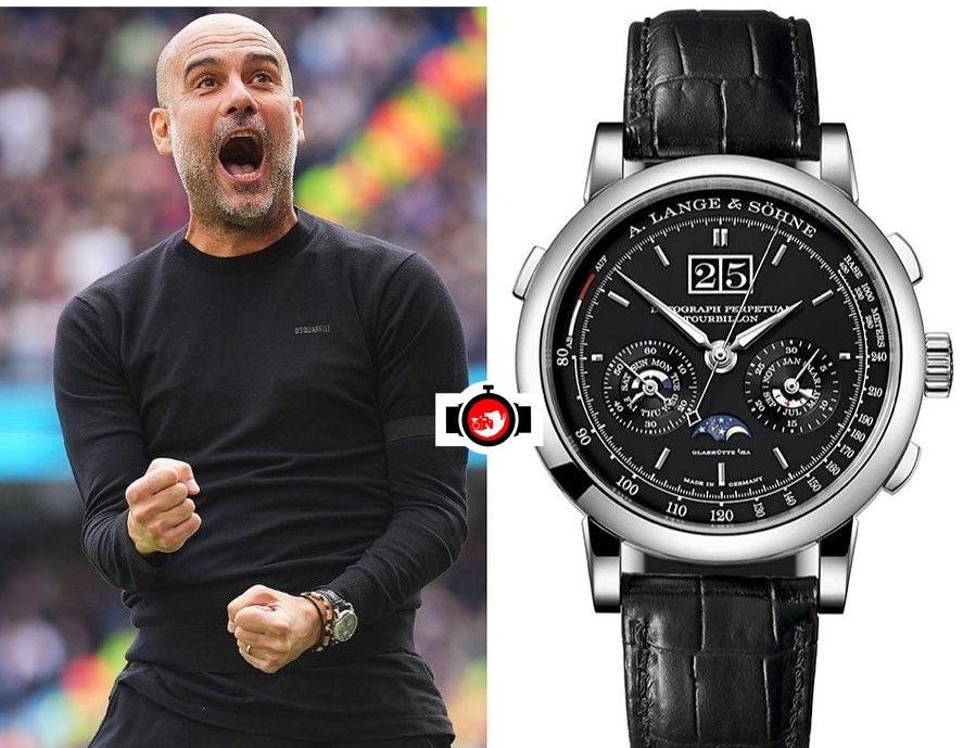 football manager Pep Guardiola spotted wearing a A. Lange & Söhne 