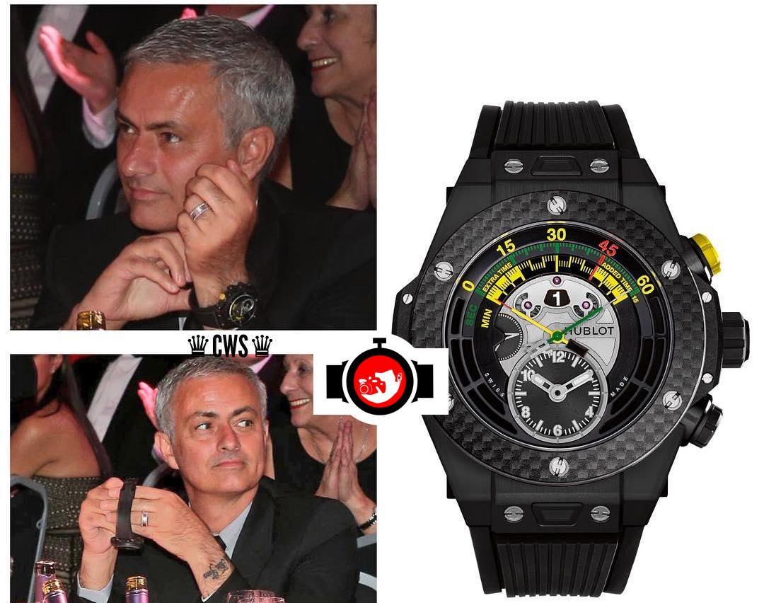 football manager Jose Mourinho spotted wearing a Hublot 412.CQ.1127.RX