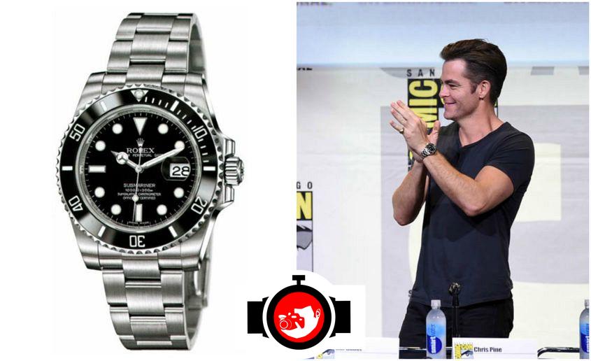 actor Chris Pine spotted wearing a Rolex 