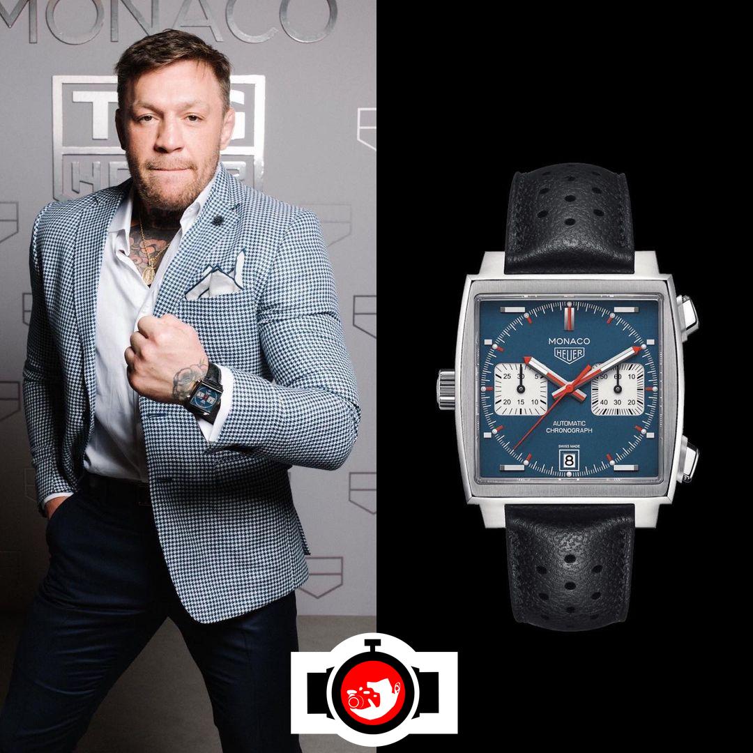 mixed martial artist Conor McGregor spotted wearing a Tag Heuer 