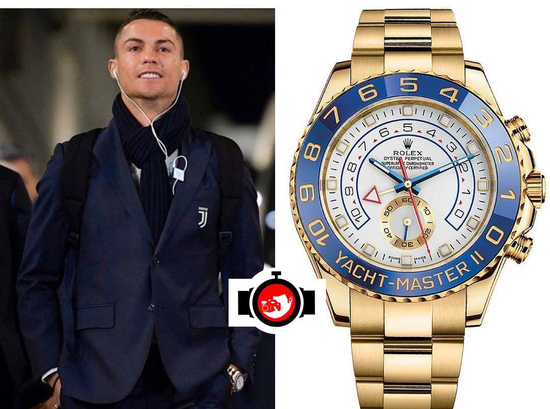 footballer Cristiano Ronaldo spotted wearing a Rolex 116688