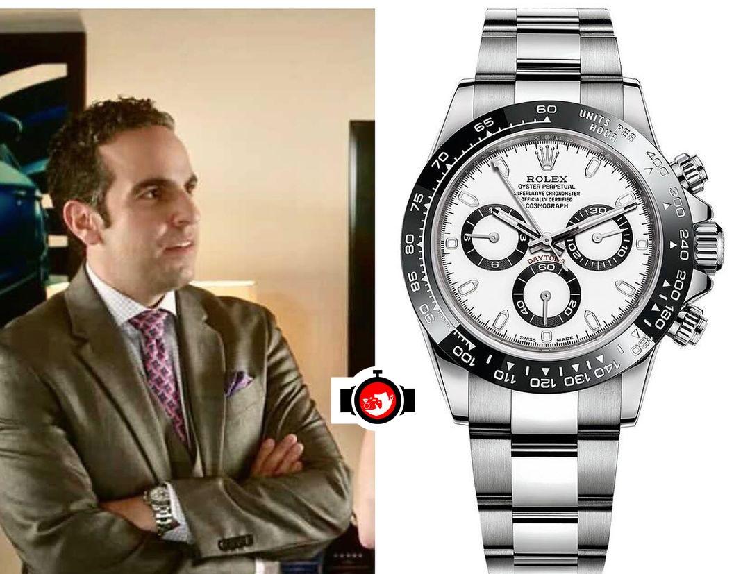 actor Dan Ahdoot spotted wearing a Rolex 116500
