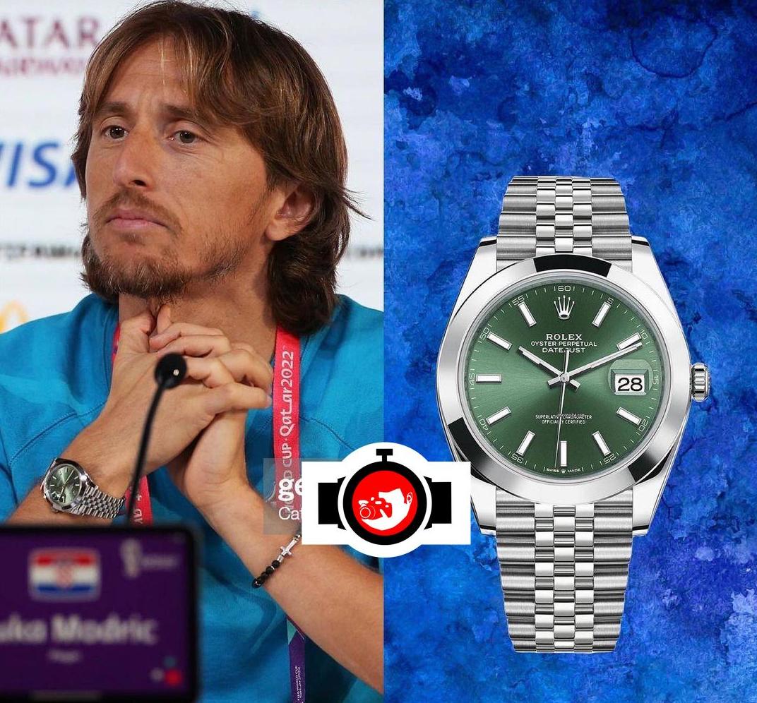 footballer Luka Modric spotted wearing a Rolex 126300