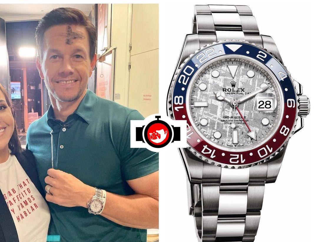 Mark Wahlberg's 18K White Gold Rolex GMT II With a Meteorite Dial