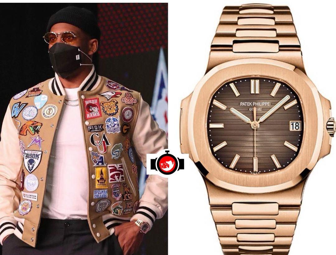 basketball player Chris Paul spotted wearing a Patek Philippe 5711/1R