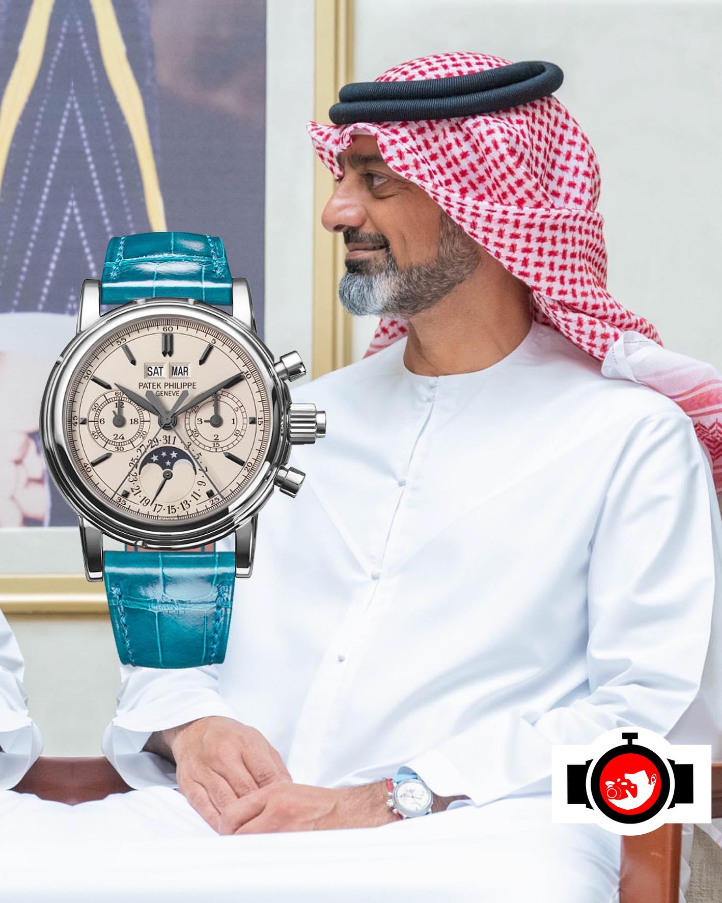 Ammar bin Humaid Al Nuaimi's Covetable Stainless Steel Patek Philippe Split-Seconds Chronograph with Perpetual Calendar