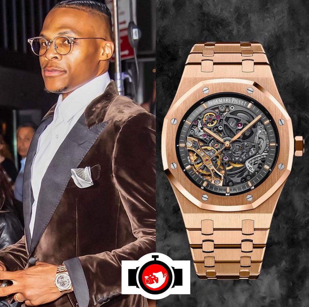 basketball player Russell Westbrook spotted wearing a Audemars Piguet 15407OR