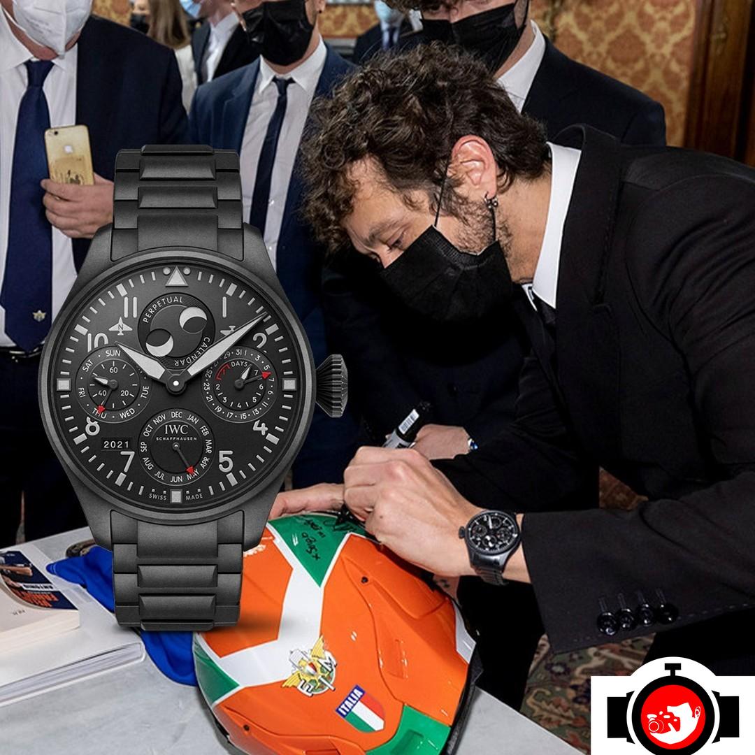 pilot Valentino Rossi spotted wearing a IWC IW503604