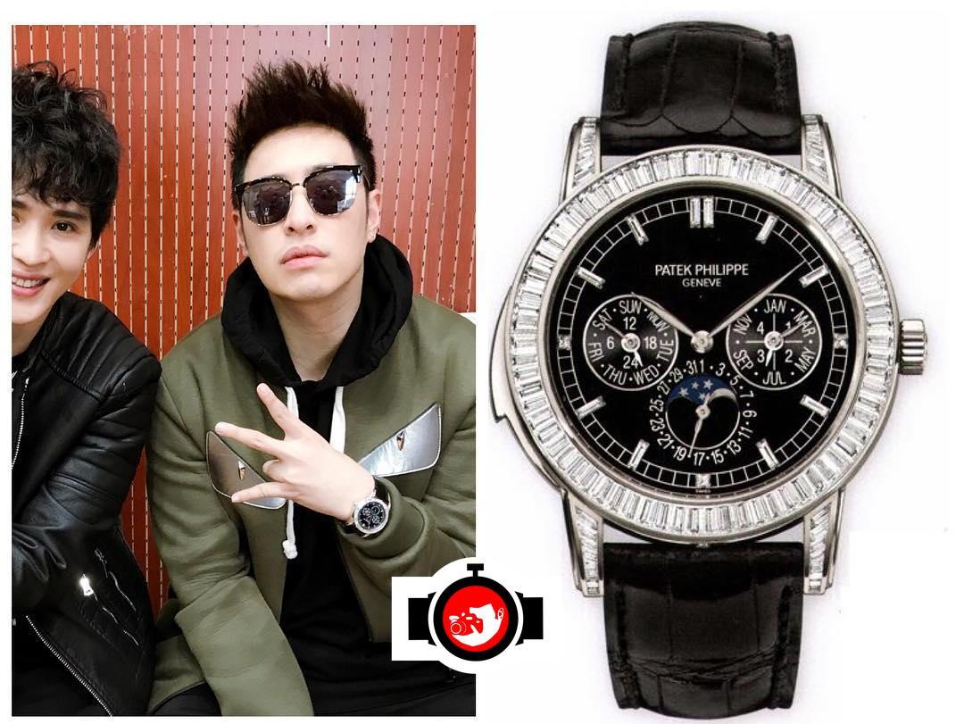 singer Will Pan spotted wearing a Patek Philippe 5073P