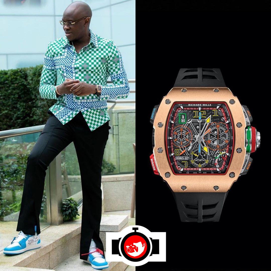 business man Tobi Adegboyega spotted wearing a Richard Mille RM 65-01