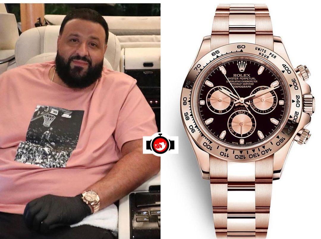 DJ Khaled's Watch Collection: The 18K Everose Gold Rolex Daytona With a Black Dial