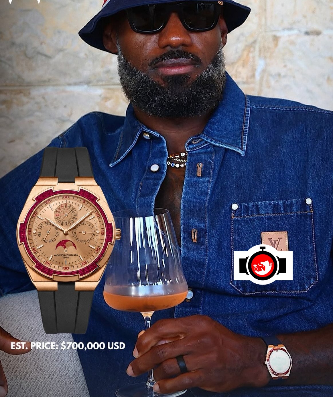basketball player LeBron James spotted wearing a Vacheron Constantin