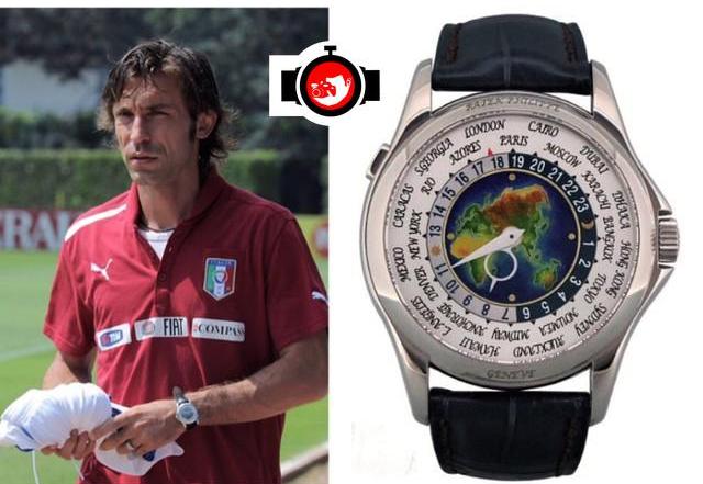 football manager Andrea Pirlo spotted wearing a Patek Philippe 5131G