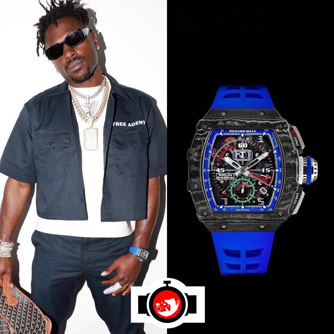 american football player Antonio Brown spotted wearing a Richard Mille RM 11-04