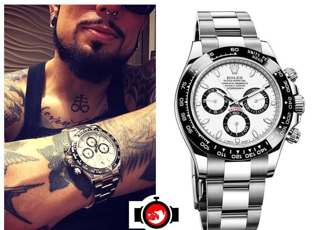 musician Dave Navarro spotted wearing a Rolex 116500