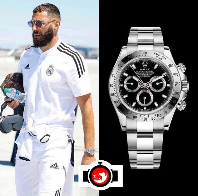 Discover Karim Benzema’s Exquisite Watch Collection: Rolex Cosmograph Daytona in Stainless Steel and a Black Dial