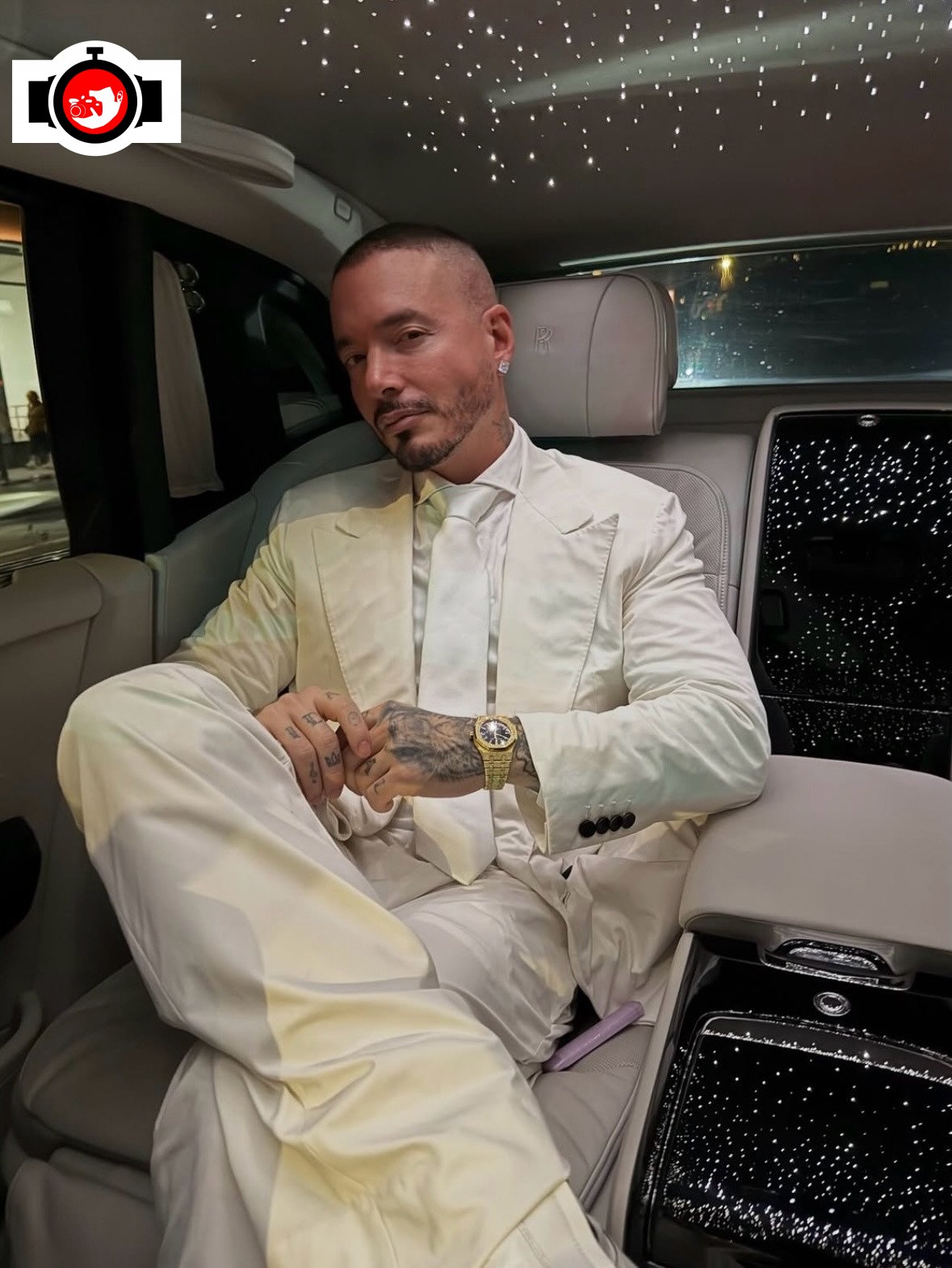 rapper J Balvin spotted wearing a Audemars Piguet 15454BA