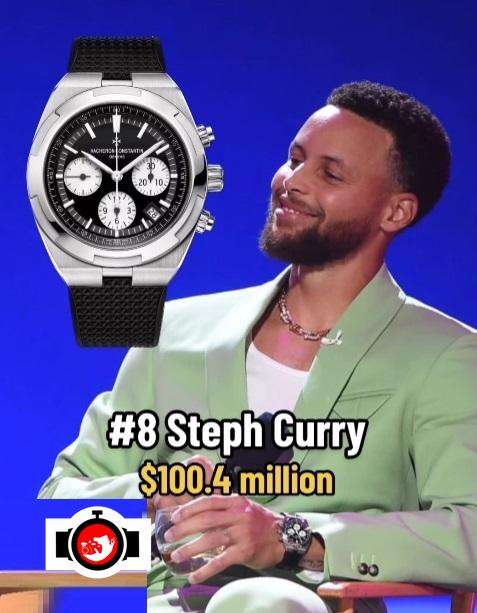 basketball player Stephen Curry spotted wearing a Vacheron Constantin 