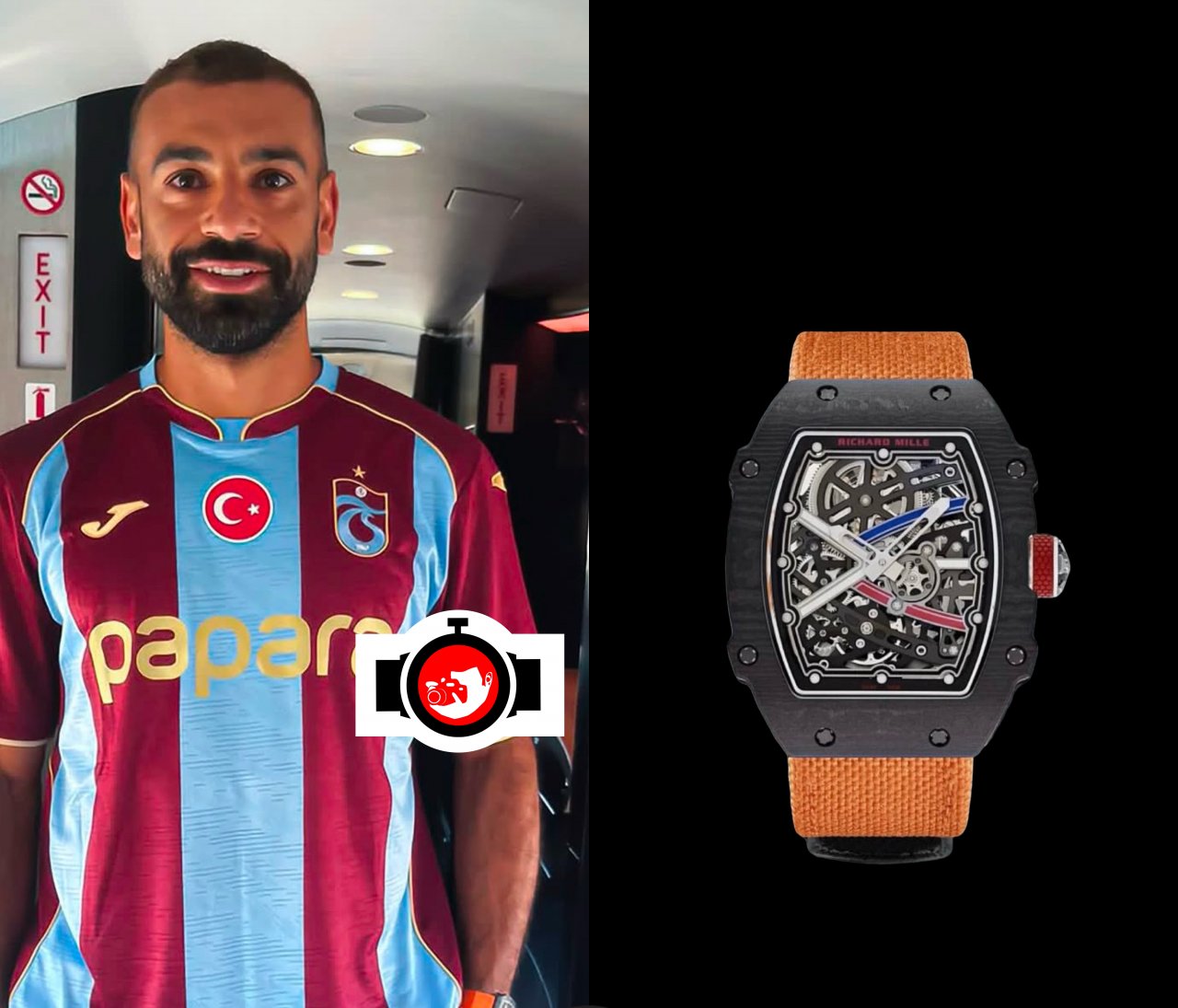 footballer Mohamed Salah spotted wearing a Richard Mille RM 67-02