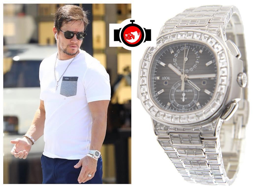 Mark Wahlberg's Watch Collection: A Look at His All-Factory Diamond Patek Philippe Nautilus Travel Time in White Gold