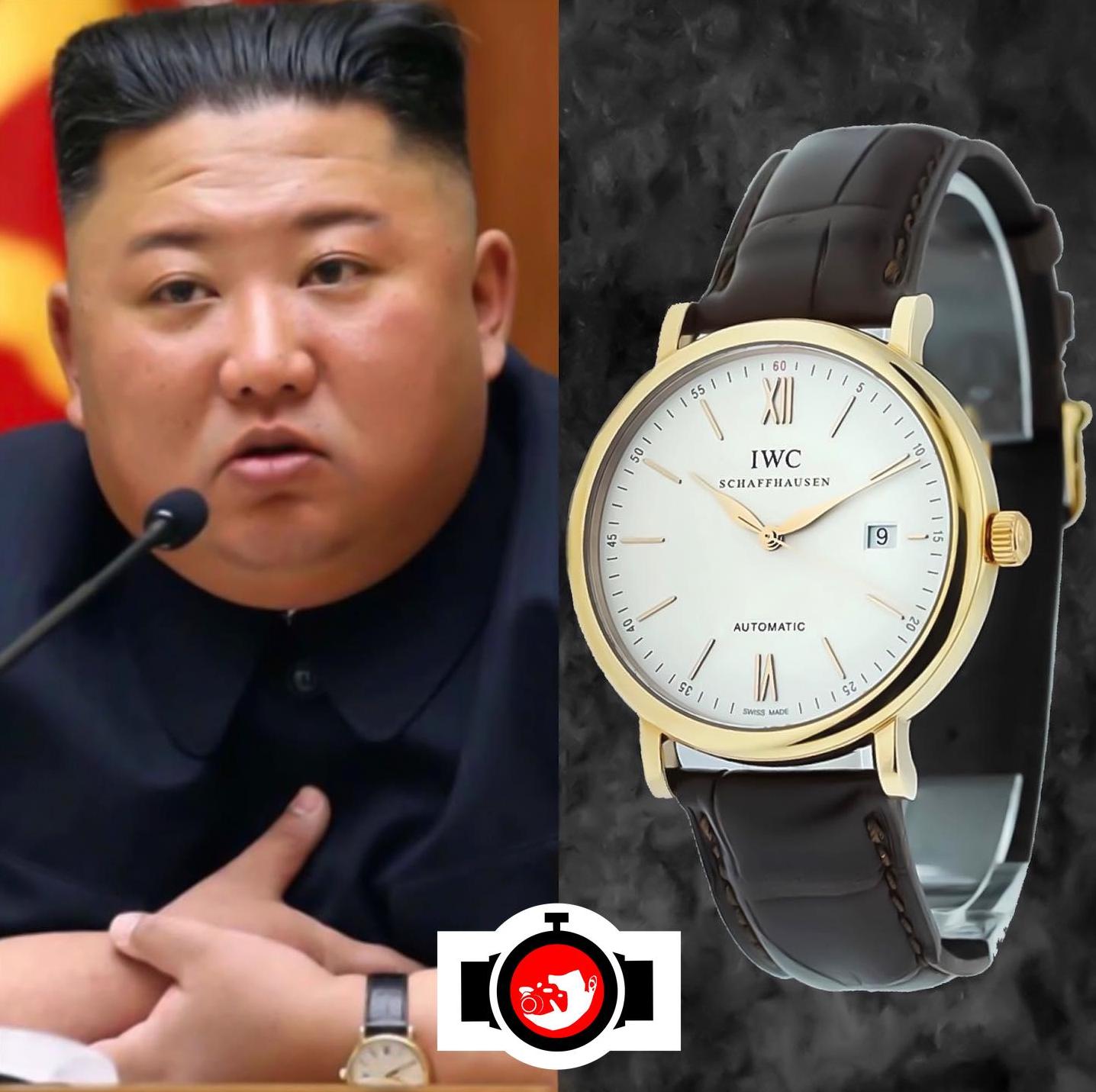 politician Kim Jong-un spotted wearing a IWC IW356504