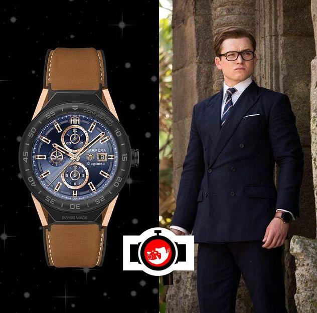 actor Taron Egerton spotted wearing a Tag Heuer SBF8A8023.32EB0103