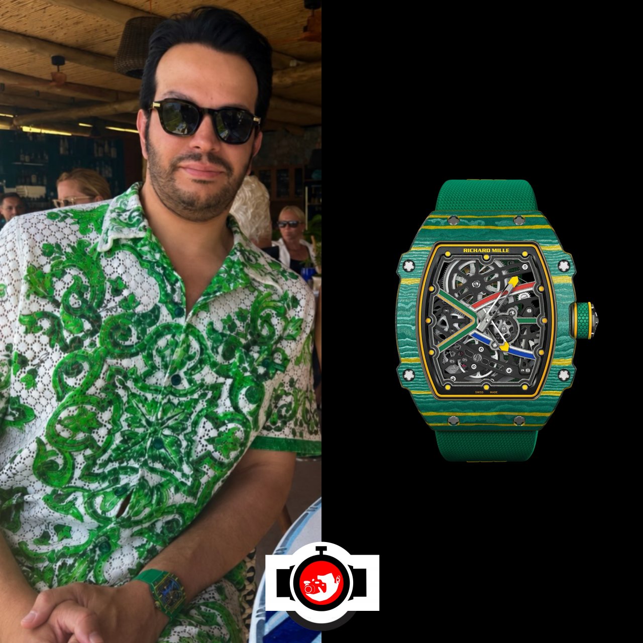 designer عبدالرحمن الرميزان spotted wearing a Richard Mille RM 02-67