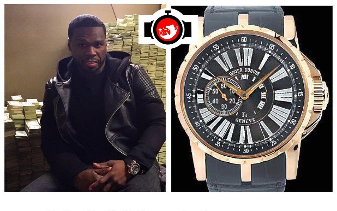 rapper 50 Cent spotted wearing a Roger Dubuis RDDBEX0220