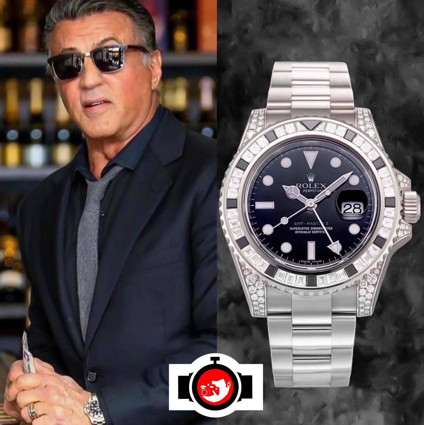 actor Sylvester Stallone spotted wearing a Rolex 116579SA