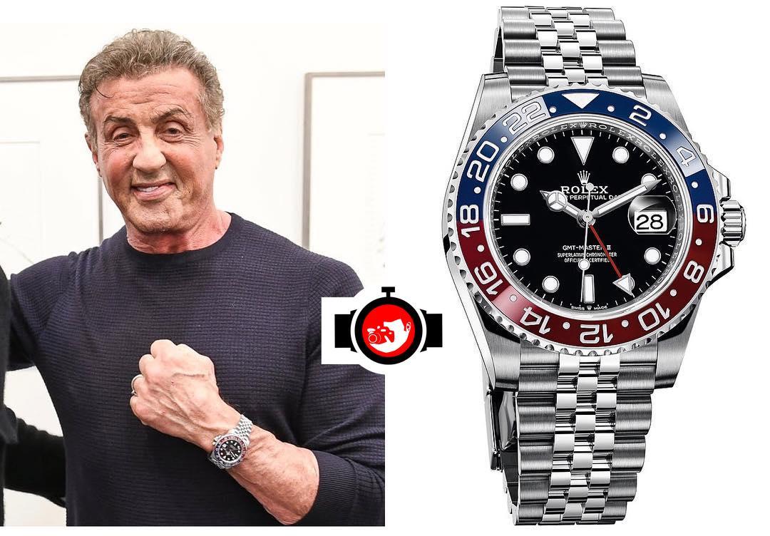 Sylvester Stallone's Impressive Watch Collection Includes a Stainless Steel Rolex GMT II With a Jubilee Strap