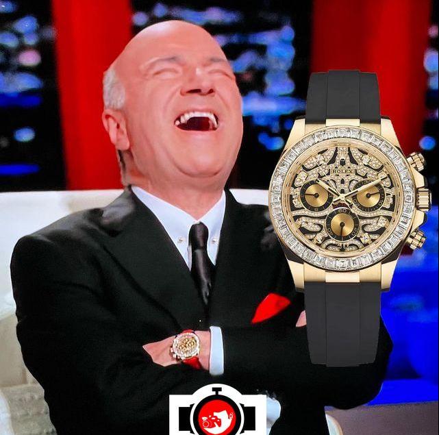 business man Kevin O'Leary spotted wearing a Rolex 116588TBR