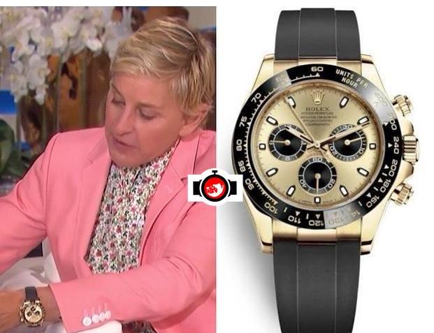 television presenter Ellen spotted wearing a Rolex 116518