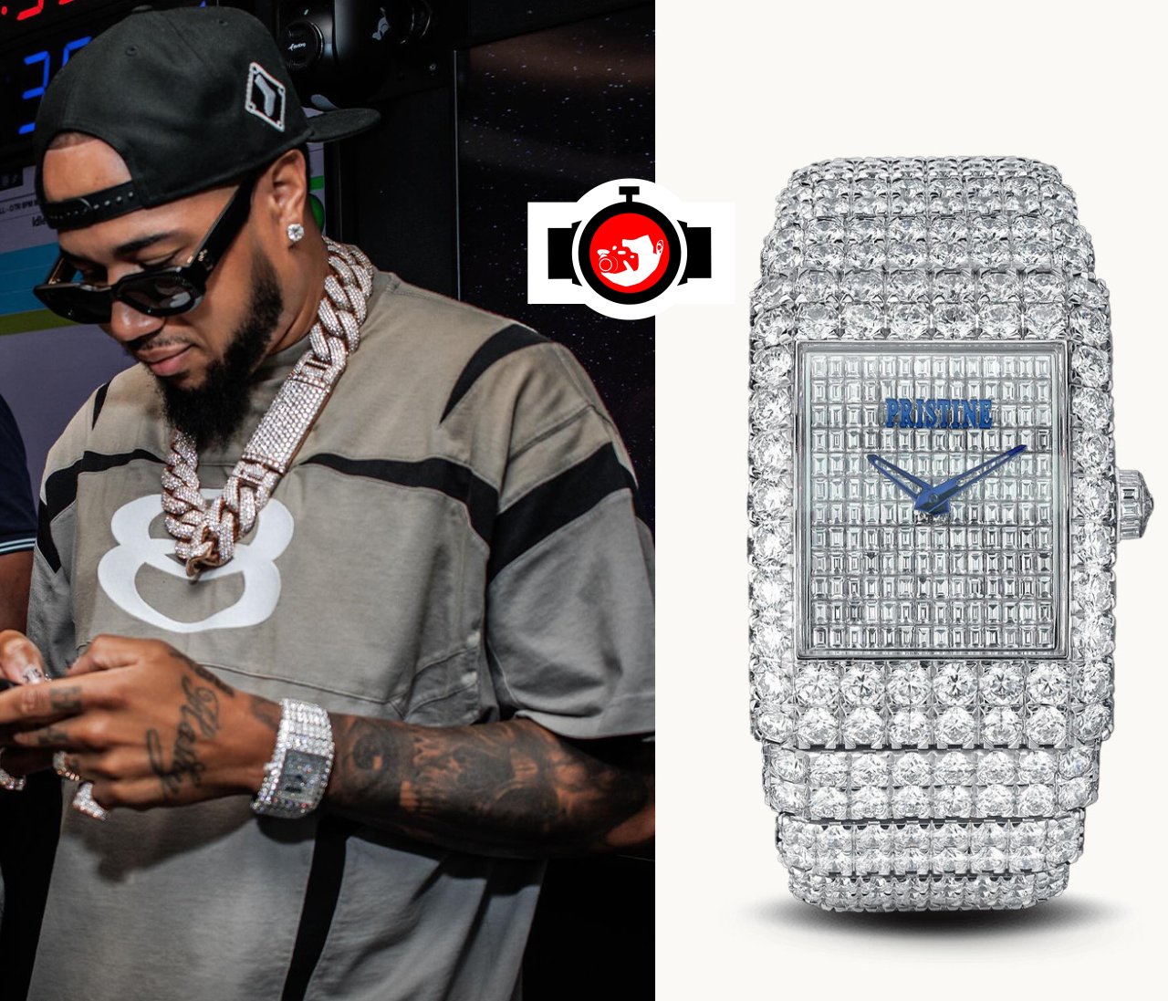rapper Mazi VS spotted wearing a Pristine 