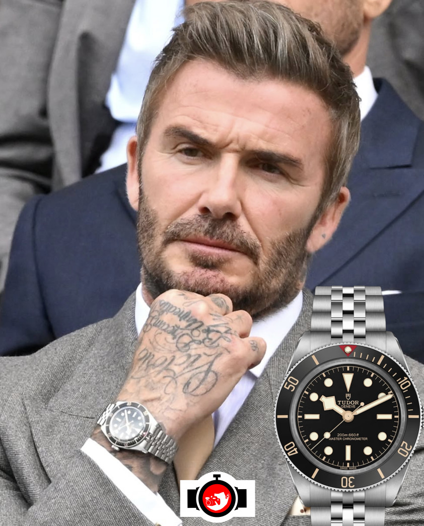 footballer David Beckham spotted wearing a Tudor M79030B-0001