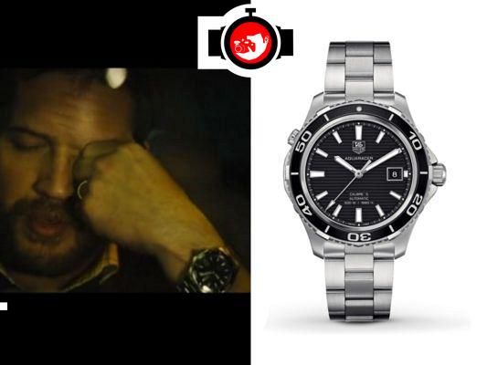 actor Tom Hardy spotted wearing a Tag Heuer 