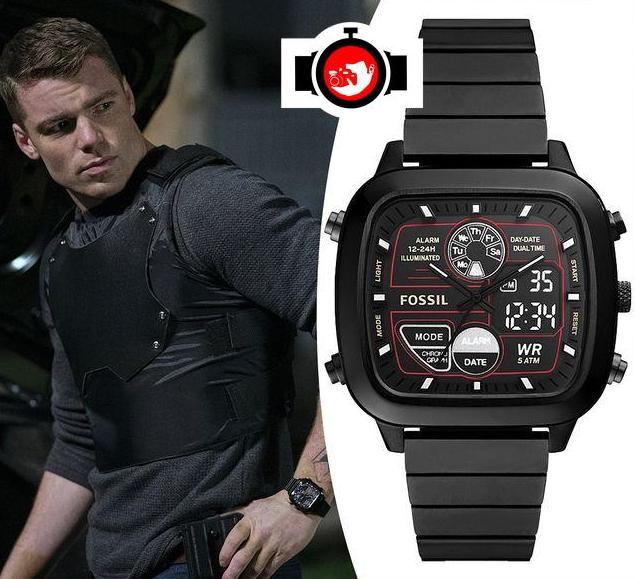 actor Gabriel Basso spotted wearing a Fossil FS5891