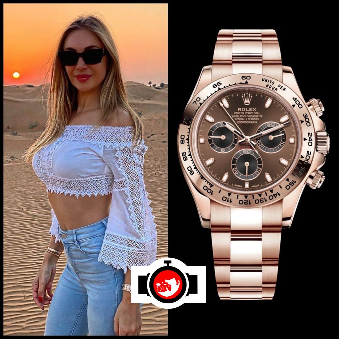 actor Laura Cremaschi spotted wearing a Rolex 116505