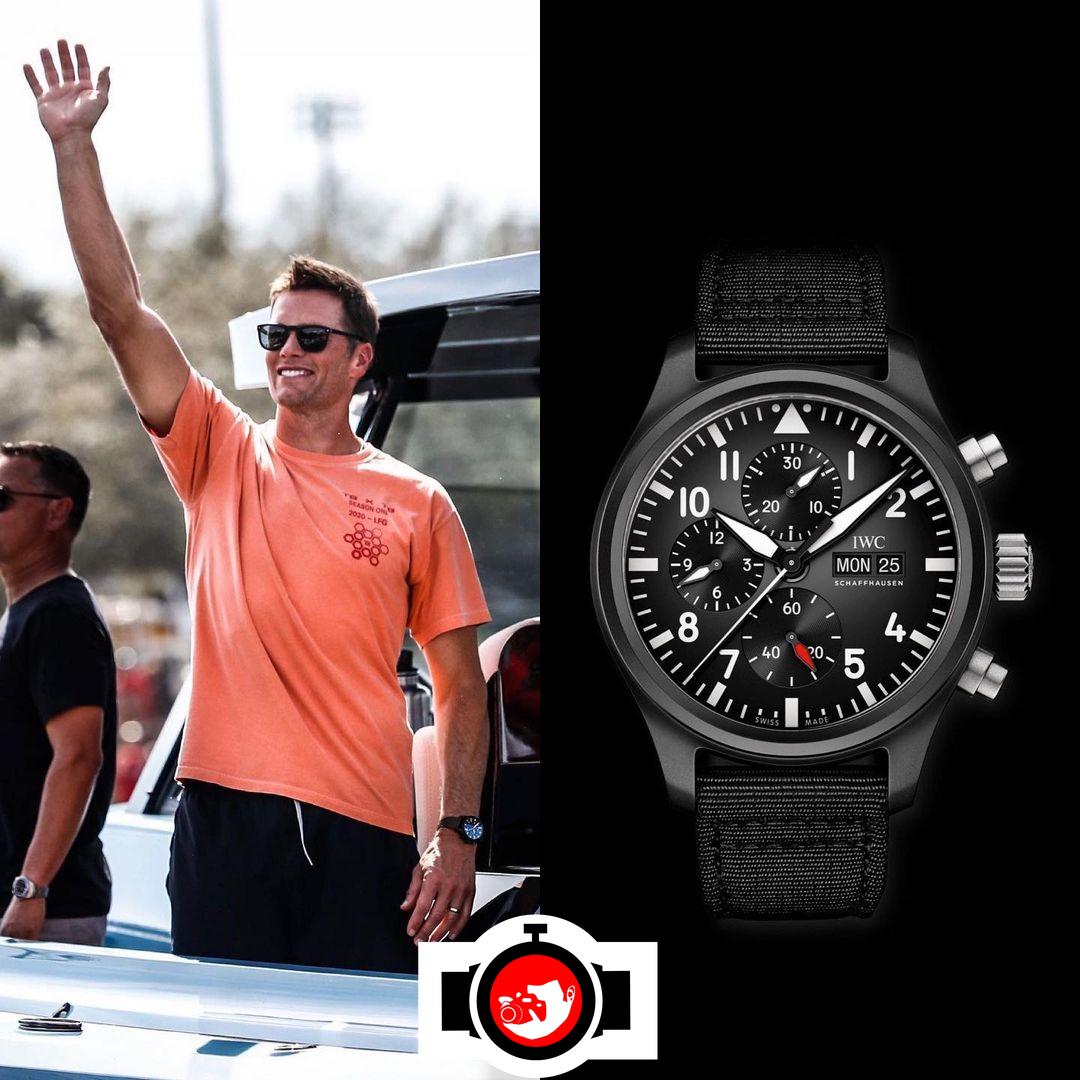 american football player Tom Brady spotted wearing a IWC 