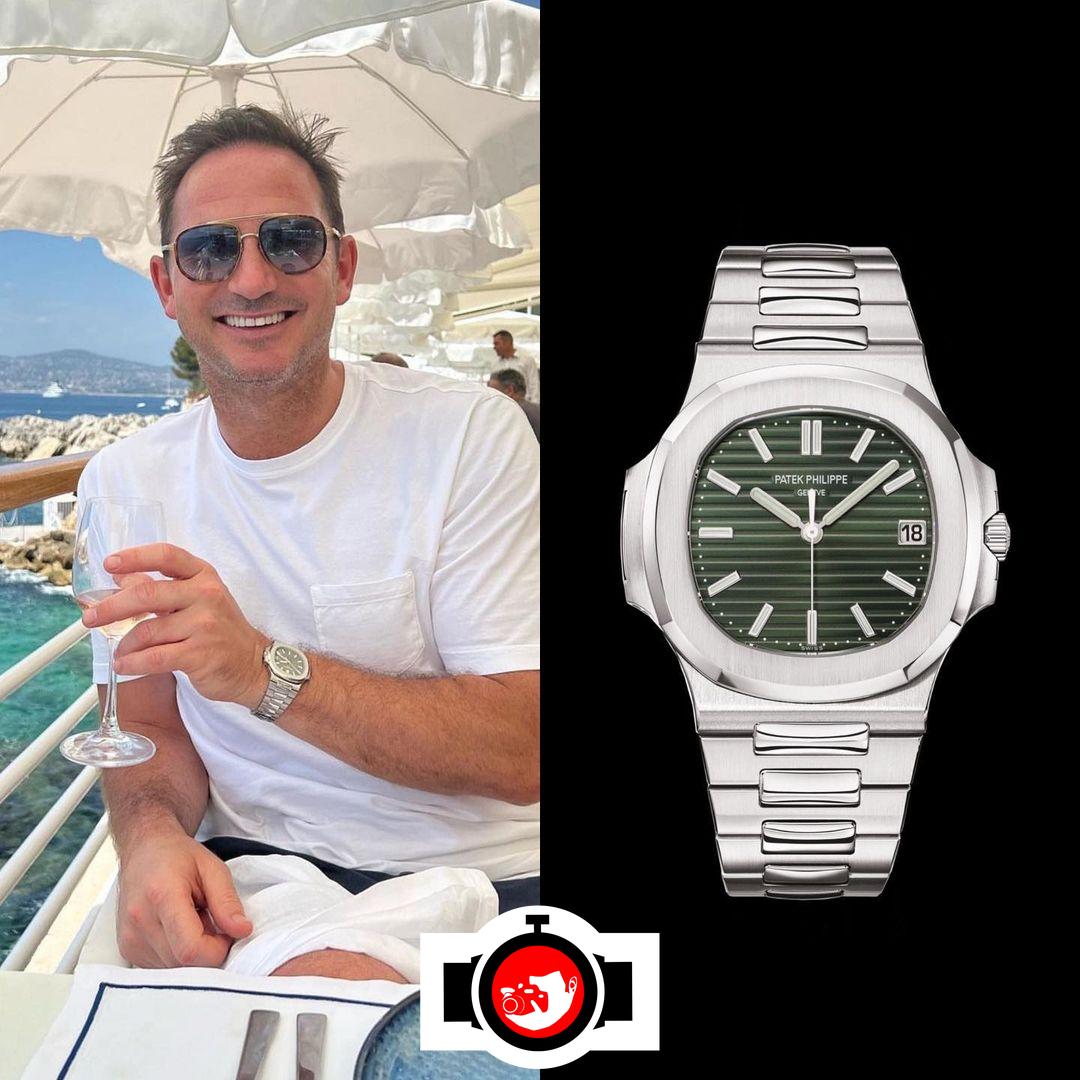 football manager Frank Lampard spotted wearing a Patek Philippe 5711/1A-014