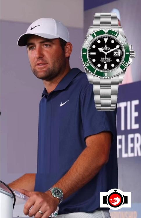 golfer Scottie Scheffler spotted wearing a Rolex 