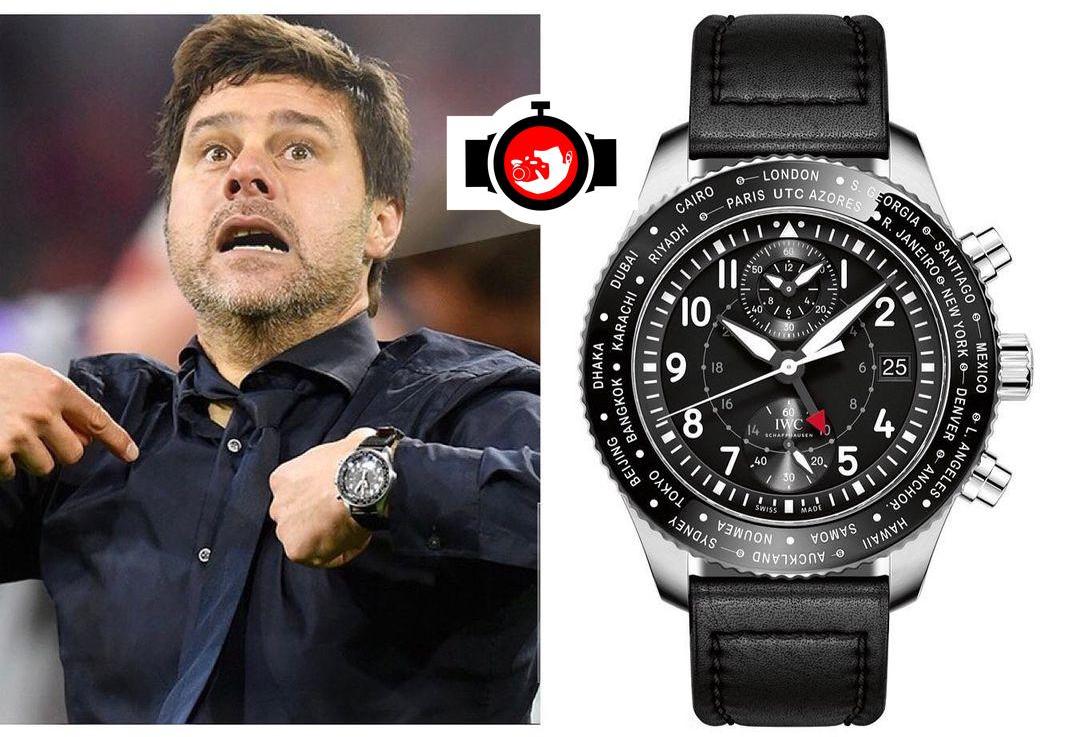 football manager Mauricio Pochettino spotted wearing a IWC IW395001