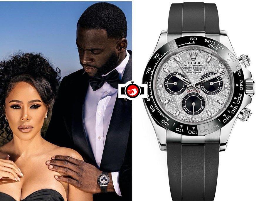 Exploring Draymond Green's 18K White Gold Rolex Daytona With a Meteorite Dial on a Oyster Flex Strap