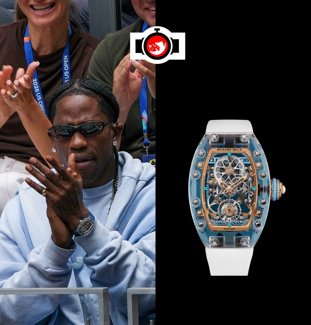 rapper Travis Scott spotted wearing a Richard Mille RM 75-01