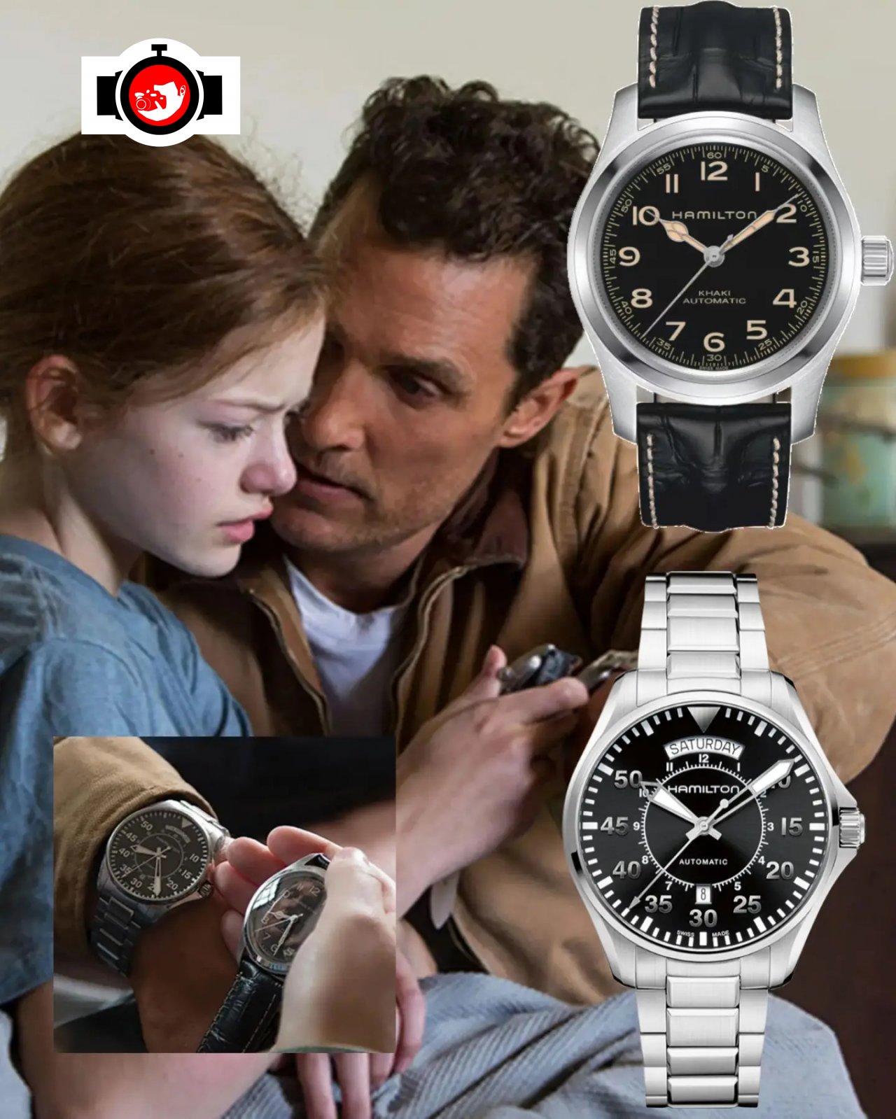 actor Matthew McConaughey spotted wearing a Hamilton H64645131
