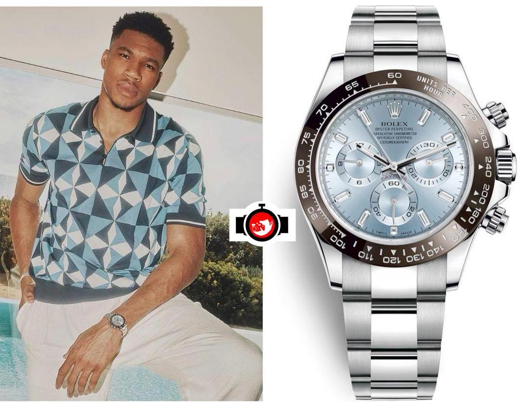 Inside Giannis Antetokounmpo's Stunning Watch Collection: A Look at his Platinum Rolex Daytona